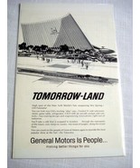 1965 Ad GM Futurama New York World&#39;s Fair Tomorrow-Land - $149.26 MXN