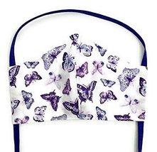 Purple Blue Butterfly Face Mask, Floral lilac Teal Lavender, triple layer 100% c - £13.27 GBP