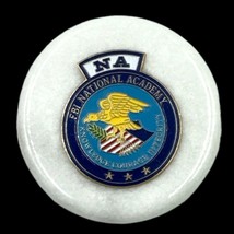 Vintage FBI National Academy Mounted Emblem Round Paperweight NA - £30.26 GBP