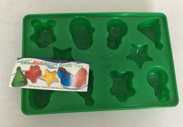 Vintage 1998 jello holdiay jigglers mold green plastic santa snowman tre... - $19.75