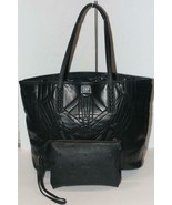Vintage MCM Black Leather / Nylon Art Deco Shopper Tote Shoulder Bag - £292.68 GBP