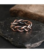 Braided copper ring, Chunky ring, Pure copper ring, Twisted ring - $22.90