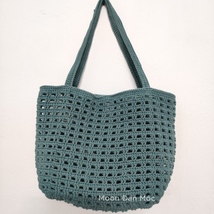 Handmade crochet summer beach net bag, traveling bag, large shopping bag - £47.96 GBP