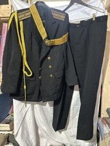 VTG Bulgarian Soviet Naval Officer Uniform Tunic Pants &amp; Dagger Belt Col... - $197.99