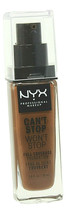 NYX Professional Makeup Can't Stop Won't Full Coverage Foundation Chestnut - $12.82
