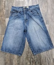 Y2K South Pole Shorts Mens 32 Blue Denim Baggy Y2K 90s Skater Jorts-READ - $27.67