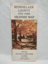 Vintage Rensselaer County New York Highway Map With Scenic And Historic ... - £37.54 GBP