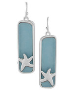 Starfish blue bar earrings - €11,95 EUR