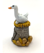 Stephen Frost English Pewter Goose &amp; the Golden Eggs Thimble - $26.05 CAD