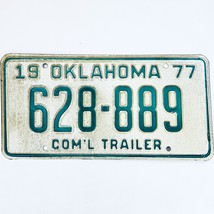 1977 United States Oklahoma Commercial Trailer License Plate 628-889 - £14.50 GBP