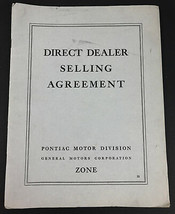 Vintage Original 1953 Pontiac Motor Division Dealer 20 page Selling Agre... - $33.95