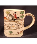 RARE QUEESNBERRY CROWN STAFFORDSHIRE HUNTING SCENE MUG #12748 - EXCELLENT - $74.20