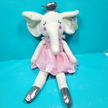 Elephant Pink Grey Star Crown Plush Princess Dress Easter Ballerina Stuf... - $25.98 CAD