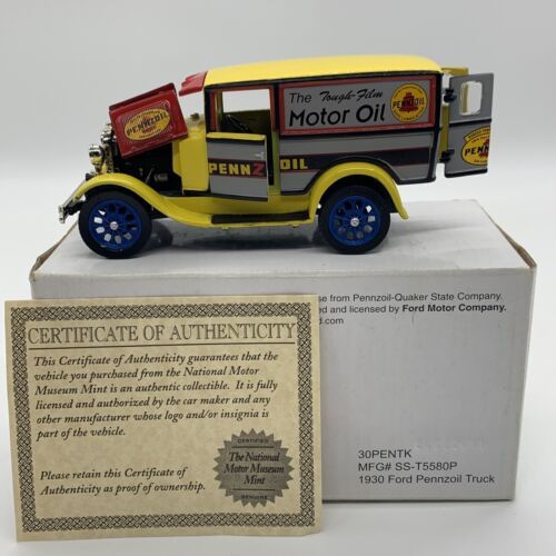 Primary image for 1930 FORD PENNZOIL TRUCK 1/32 30PENTK THE NATIONAL MOTOR MUSEUM W/BOX & COA