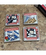 Vintage 1998 Monopoly Set of 4 Ceramic 2” Tile Magnets Official Hasbro N... - $10.19 CAD