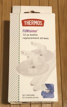 Thermos Replacement Straws for 12 Oz Funtainer Bottle Clear 2 Pk - £8.69 GBP