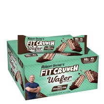 Fitcrunch Wafer Protein Bars, 16G Of Protein &amp; 4G, 9 Bars, Mint Chocolat... - £25.47 GBP