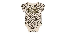 Garanimals Oatmeal Heather Drama Queen Cheetah Print 6-9 Months Bodysuit... - £4.70 GBP
