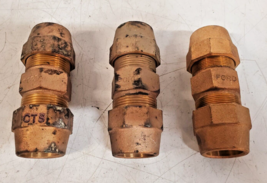 3 Quantity of Ford 1&quot; Brass Compression Couplers Water Service Ranger (3... - €69,71 EUR