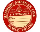 1930&#39;s Hamburg American Lines SS Resolute World Cruise RED &amp; HAPAG Stickers - £11.71 GBP