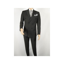 Men Suit BERLUSCONI Turkey 100% Italian Wool 180's Double Breasted #Ber23 Gray image 2