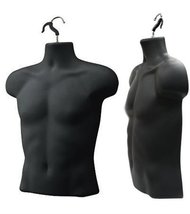 Upper Male Torso Form, Black - £22.15 GBP