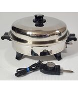 HEALTH CRAFT USA K7273 LIQUID CORE ELECTRIC SKILLET Domed Lid T-304 Surg... - $58.75