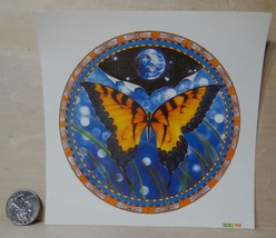 COSMIC BUTTERFLY NYLON STICKER PEEL OFF &amp; STICK VINTAGE - $4.69