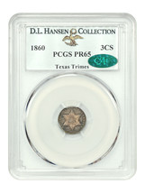 1860 3CS PCGS/CAC PR65 ex: D.L. Hansen - $4,226.78