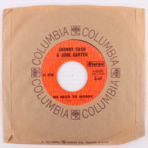 Johnny Cash &amp; June Carter – No Need To Worry - 1971 45 rpm Single Record... - $6.65