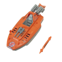 Vintage 1986 Hasbro GI Joe Orange Devilfish Boat Vehicle Incomplete - $9.99