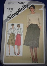 Simplicity Misses’ Slim Fitting Skirts Size 14 #9789 - £3.72 GBP