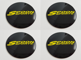 Spoon sports 2 - Set of 4 Metal Stickers for Wheel Center Caps Logo Badg... - $24.90+