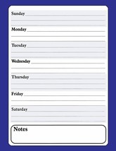 Magnetic Dry Erase Calendar - White Board Planner - 3/015 - £8.72 GBP