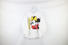 Vintage 80s Disney Womens Large Distressed Minnie Mouse Spell Out Sweatshirt USA - £55.35 GBP