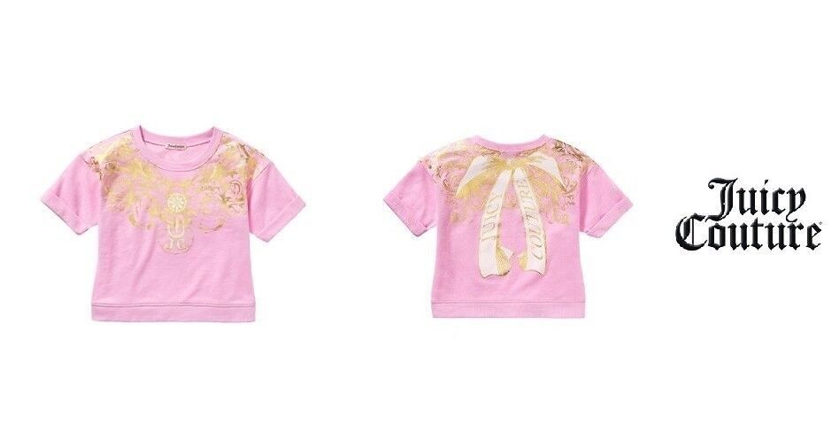 Juicy Couture Girls Pink Bubble French Terry Pullover top size  6/7 new $78 - $27.72