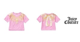 Juicy Couture Girls Pink Bubble French Terry Pullover top size  6/7 new $78 - £21.90 GBP