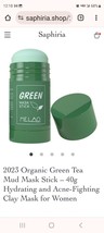 Organic Green Tea Mud Mask Stick – 40g Hydrating and Acne-Fighting Clay Mask for - £15.78 GBP