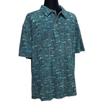 Crazy Shirts Hawaiian Polo Ocean Waves Aloha Shirt Size Large - £21.95 GBP
