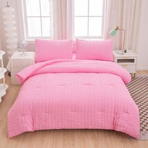 Pink Comforter Sets Queen Size, Pink Bedding Sets,Bed In A Bag Comforter 5 - $61.92