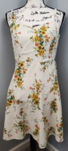 Old Navy Cami Flowy Dress L Multi Floral Linen Blend Backless Adjustable Strap - £17.80 GBP