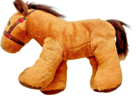 Standing Horse Plush Pony T.A.G. Co. 9 Inches tall Tan Stuffed Animal - £10.81 GBP