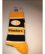 New NFL Pittsburgh STEELERS LOGO Stripe Band SOCKS One Size NWT - £8.75 GBP