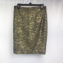 Cecico Floral Print Skirt in Black &amp; Gold- size M - $19.67