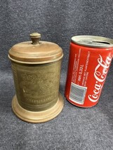 Vintage 1940’s Tea Caddy Brass Copper Container/Liner TEA TIME Britain P... - $34.65