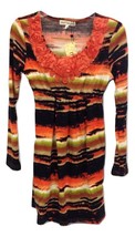 NEW Moon River VTG Retro 1970’s Style Lace Collar Mottled Orange Brown Dress - £7.85 GBP