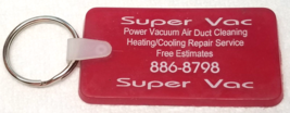 Super Vac HVAC Keychain Springfield Missouri Bendable Plastic 1980s - $11.35