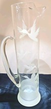 Vintage Breweriana MCM ART GLASS Duck Cocktail Hand Blown Pitcher Carafe - $11.87