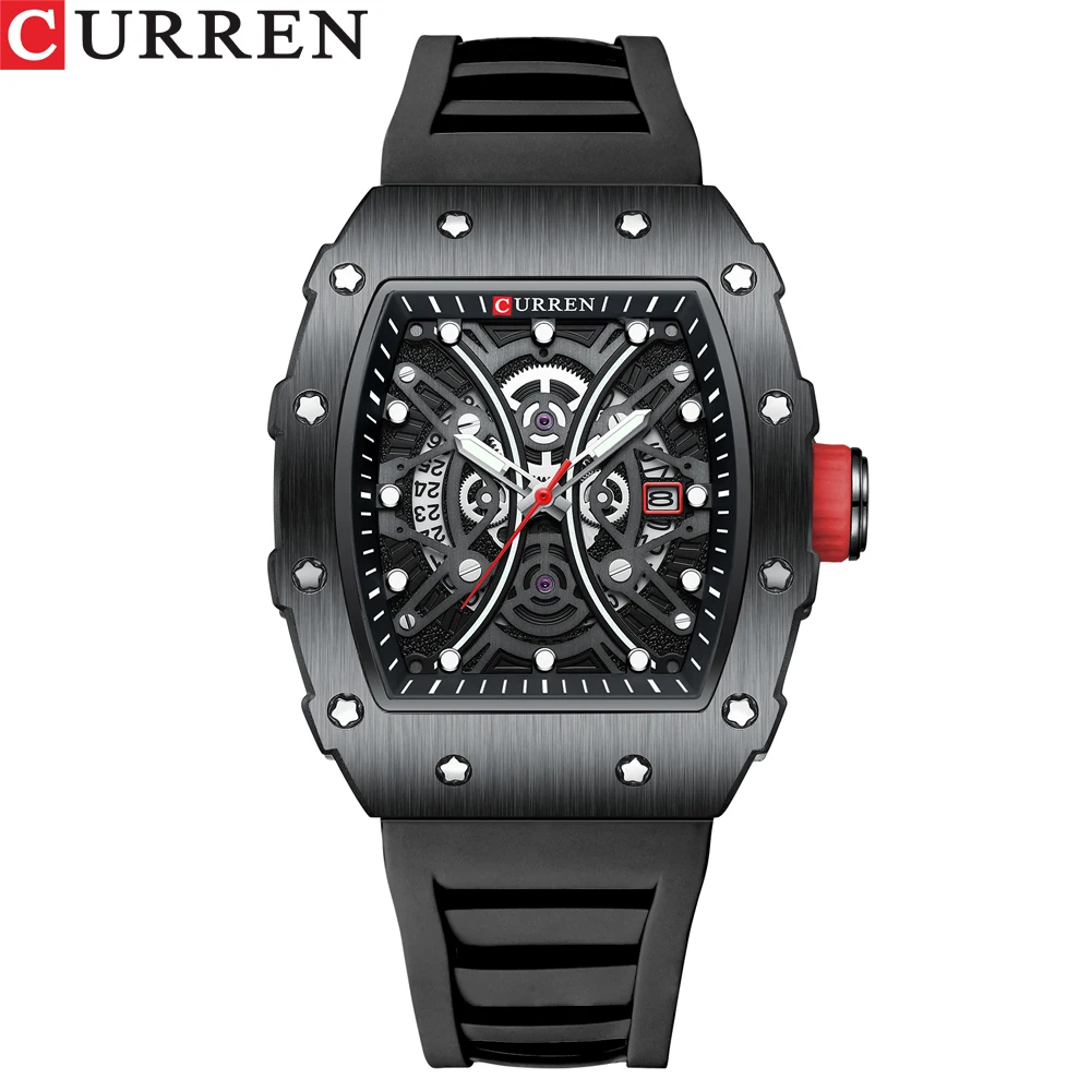 Curren New 8438 Made reloj Quartz Wristwatches Men Watches Case Luxury Men-black - £24.78 GBP