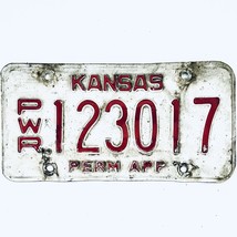  United States Kansas Permanent Power Unit License Plate PWR 123017 - £14.78 GBP